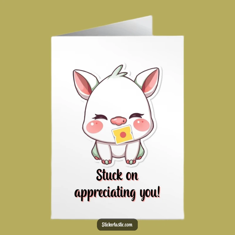 Free Printable Funny Thank You Card: Winking Sticker Gratitude - Downloadable Appreciation