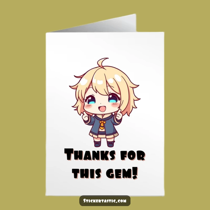 Free Printable Thank You Card: Sticker Joy, Happy Character, Downloadable Gratitude