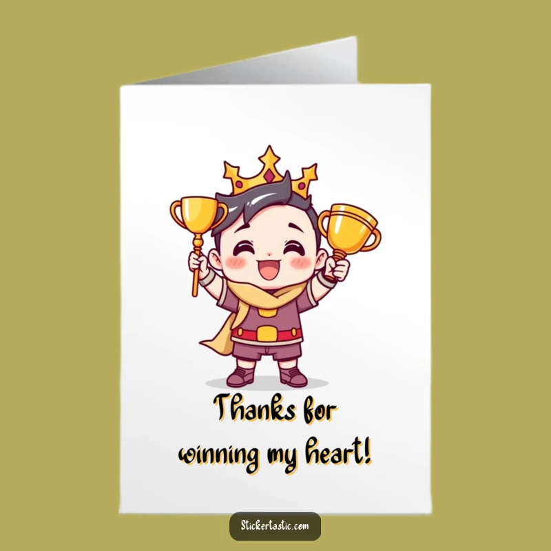 Free Printable Victorious Trophy Thank You Card - Funny Downloadable Appreciation Gift