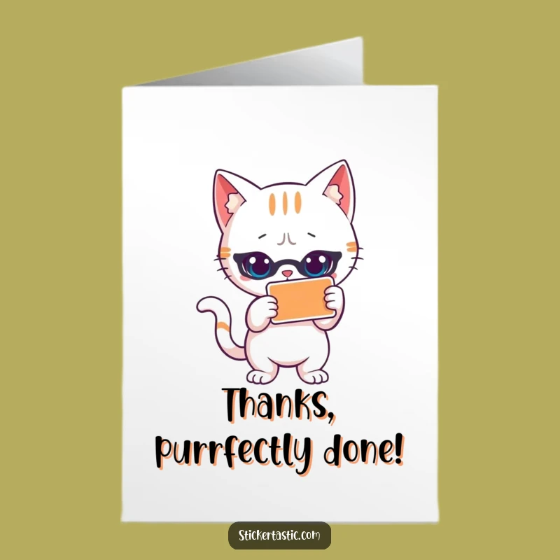 Free Printable Thank You Card: Cool Cat Sticker, Appreciative Downloadable Gift