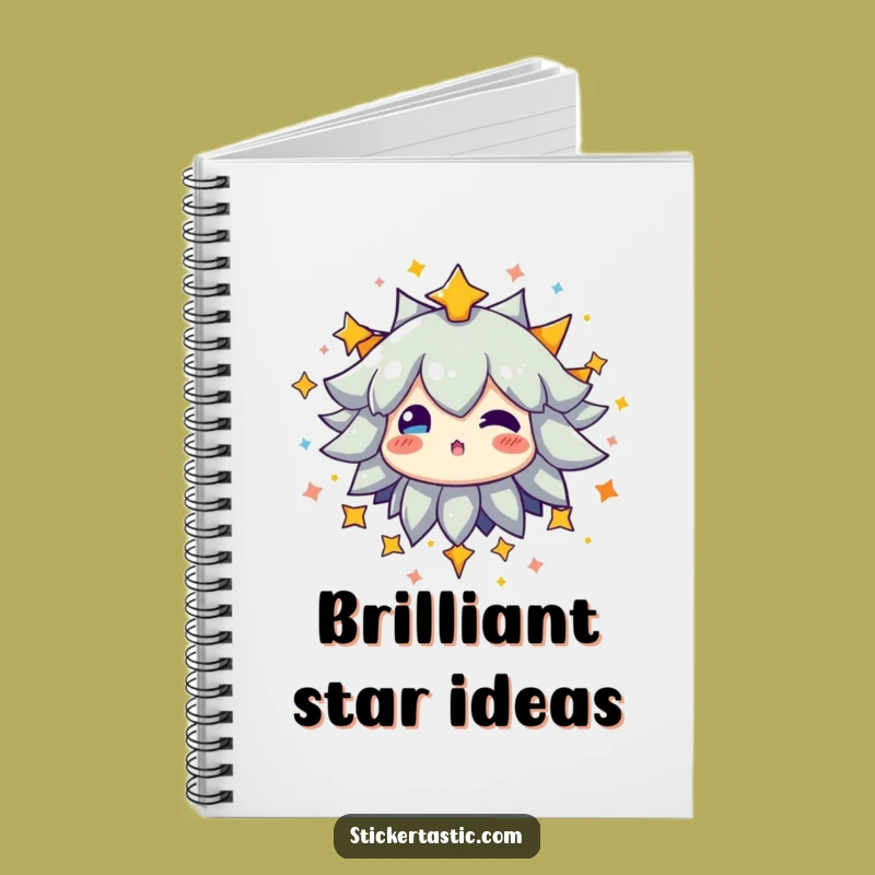 Starry Burst Notebook - Funny Glowing Character Journal