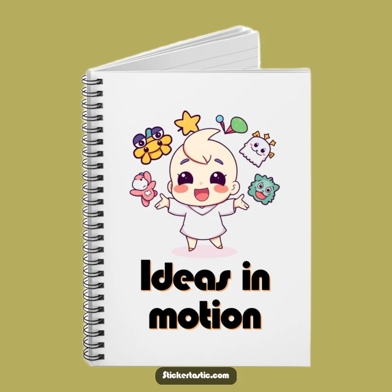 Funny Sticker Juggling Notebook - Jot Down Creative Ideas