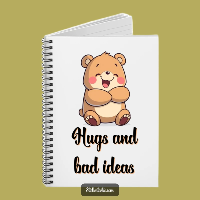 Funny Bear Hug Notebook: Cheerful Character Journal, Hug Gift Idea
