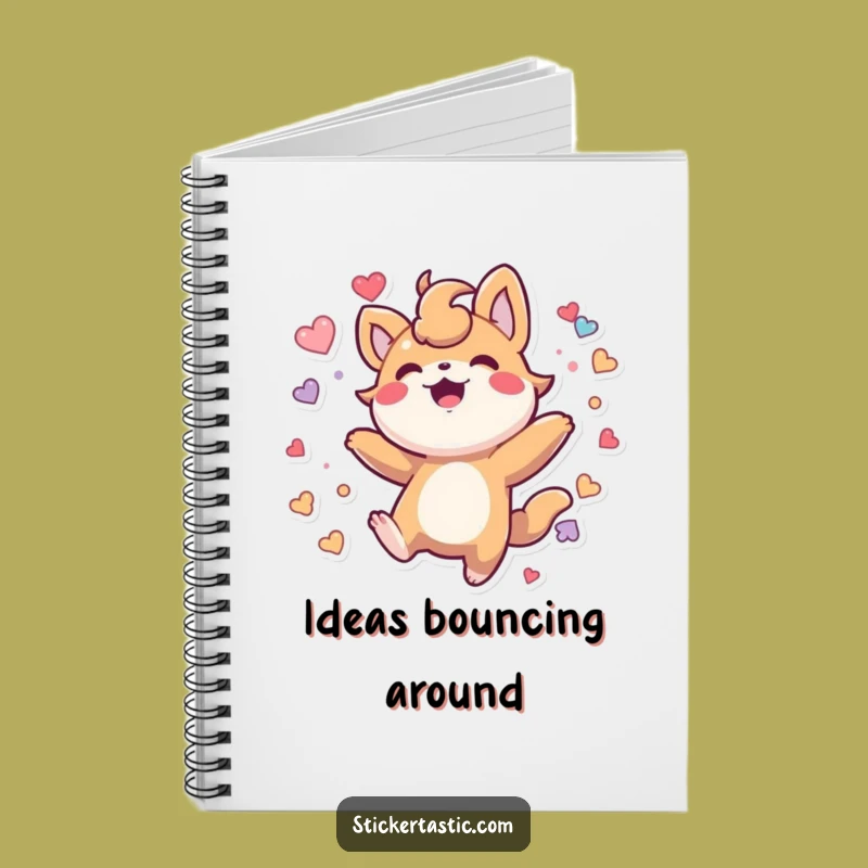 Funny Bouncing Sticker Creature Notebook: Capture Ideas with Joyful Flair