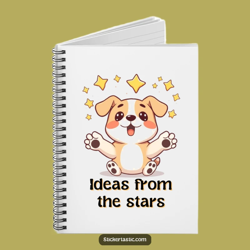 Funny Surprised Dog Notebook - Jot Down Starry Ideas