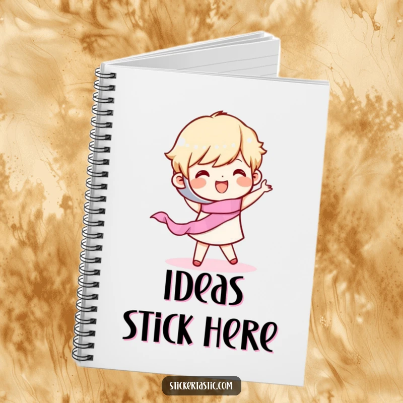 Funny Notebook: A happy character dancing with a roll of tape, great for planning and organizing. Excellent funny gift.