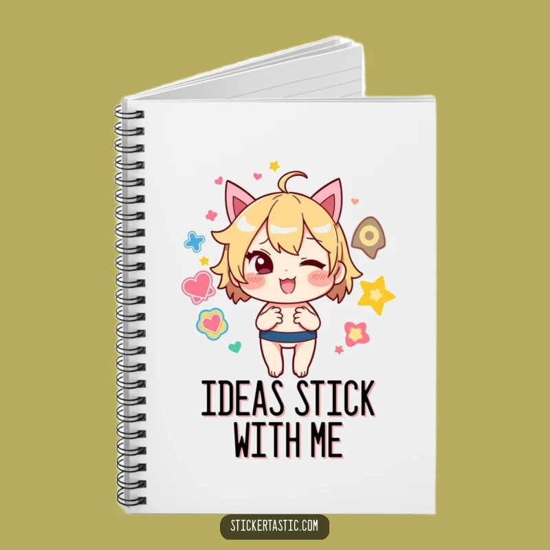 Funny Sticker Juggler Notebook: Jot Notes with Mischief, Winking Character, Sweet Funny Gift