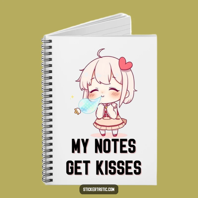 Funny Kissing Character Notebook: Love Sticker Journal, Romantic Funny Gift