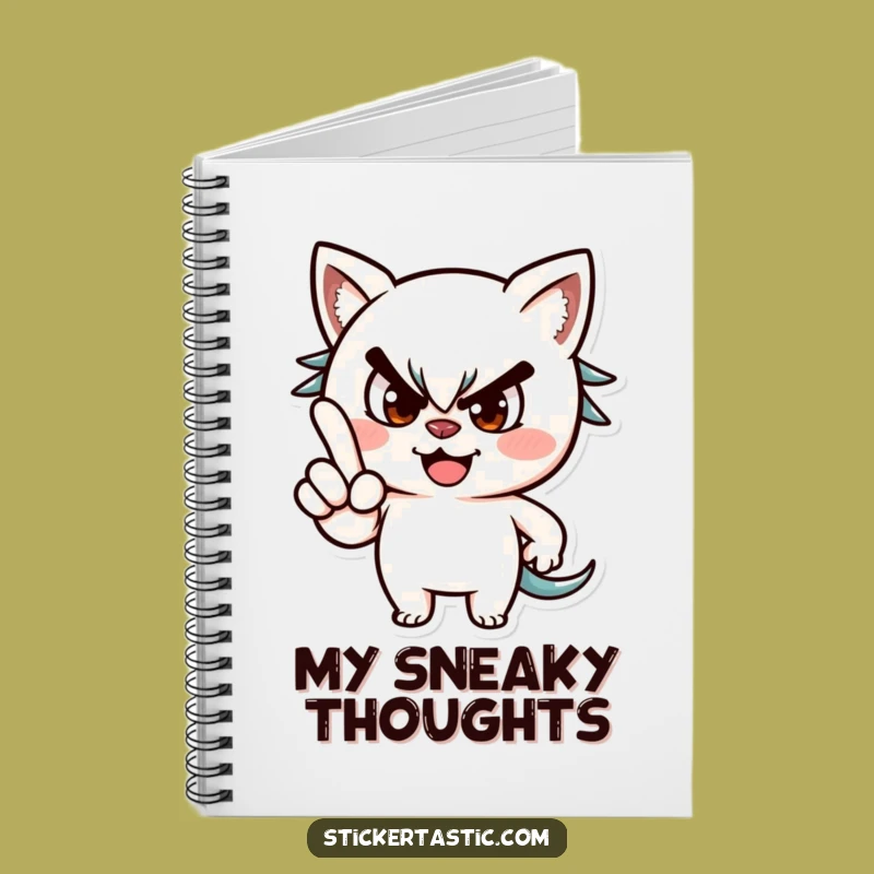 Mischievous Wink Notebook - Funny Playful Character Journal