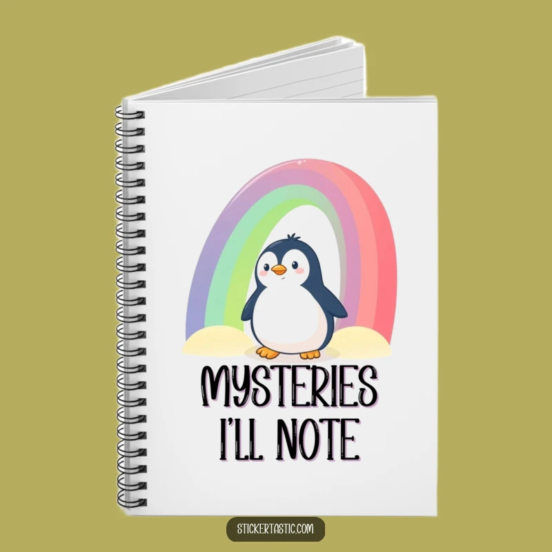 Funny Penguin Rainbow Notebook: Capture Curious Thoughts
