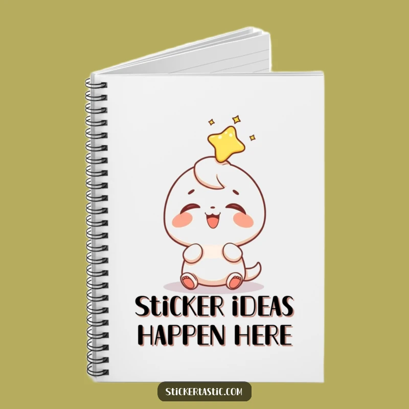 Funny Sticker Head Notebook: Jot Down Ideas with a Character's Sticker Excitement, Great Funny Gift