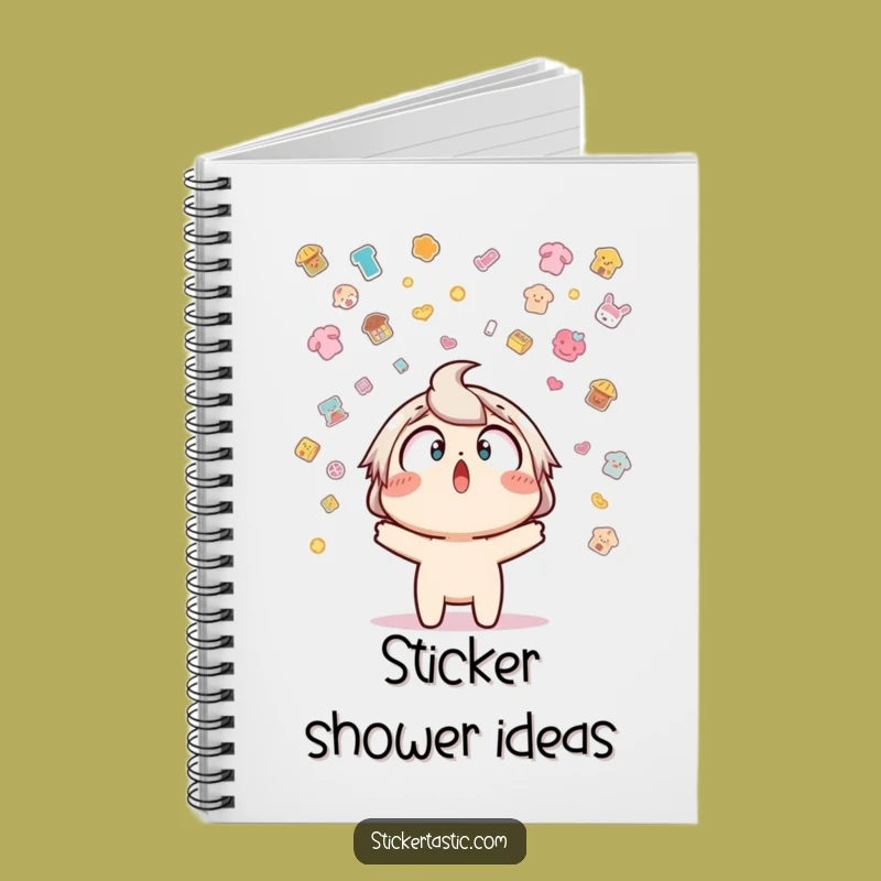 Funny Sticker Shower Notebook - Jot Down Ideas with Hilarious Sticker Fun