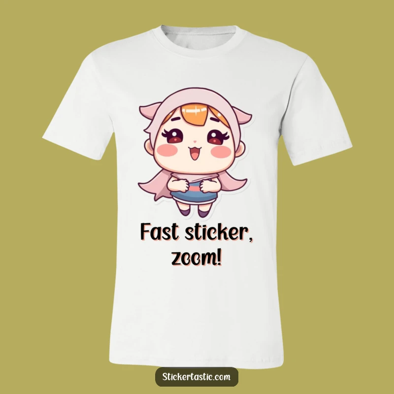 Funny Fast Sticker Character T-Shirt - Hilarious Outfit for the Speedy Soul - Funny Gift!