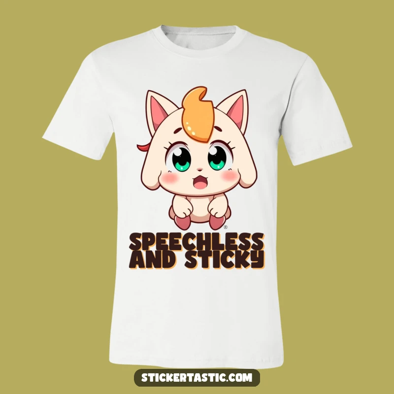 Funny Amazed Sticker T-Shirt: Wear Your Surprise with Style