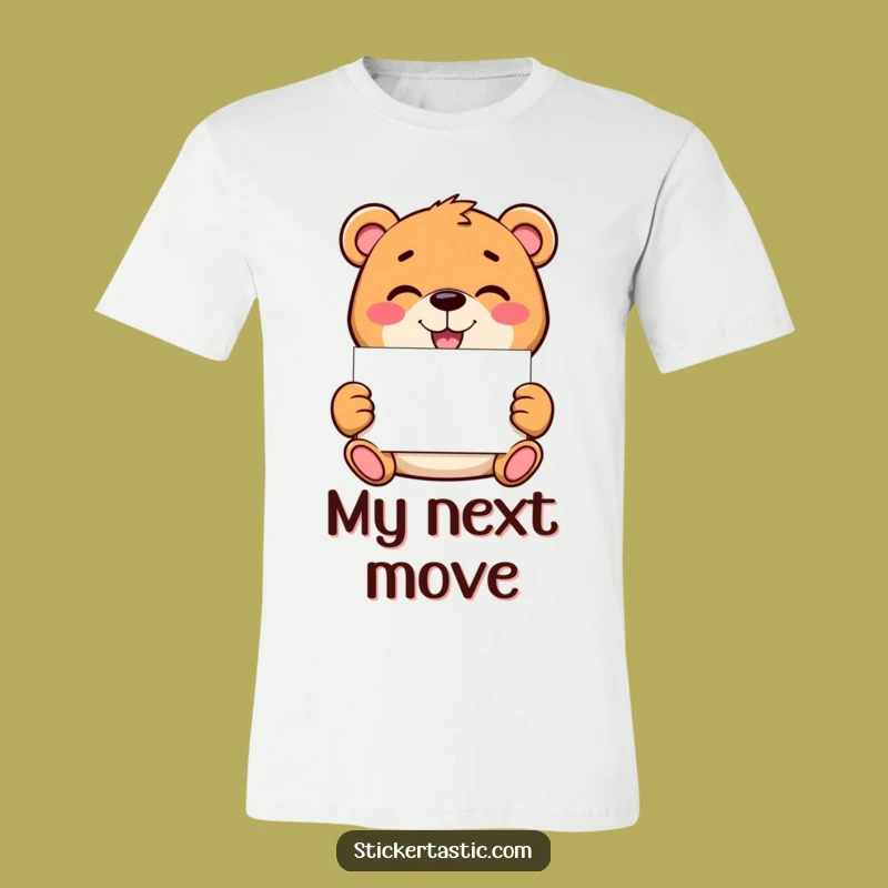Funny Bear Sticker T-Shirt: Mischievous Character Tee, Hilarious Gift!