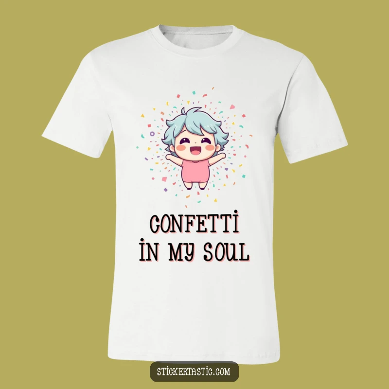 Funny Confetti T-Shirt: Happy Explosion Design, Comfy & Hilarious Gift