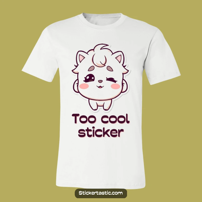 Funny Cool Sticker Eyebrow Wiggle T-Shirt - Show Off Your Sticker Style