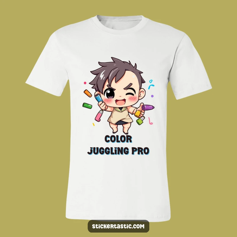 Funny Juggling Markers T-Shirt: Creative Flow Design, Ideal Funny Gift for Artists