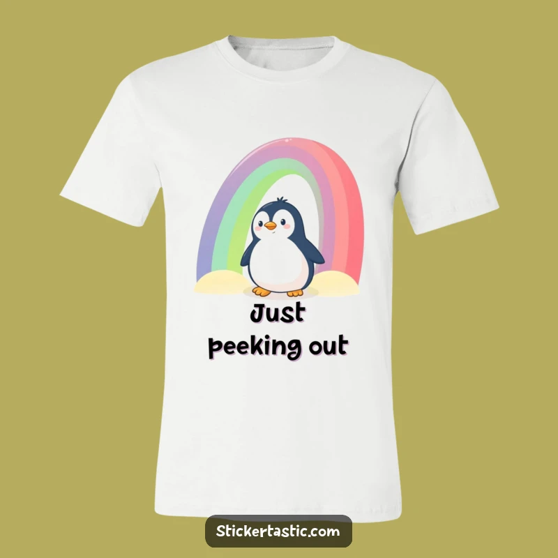 Funny Penguin Rainbow Tee: Whimsical and Cute Gift