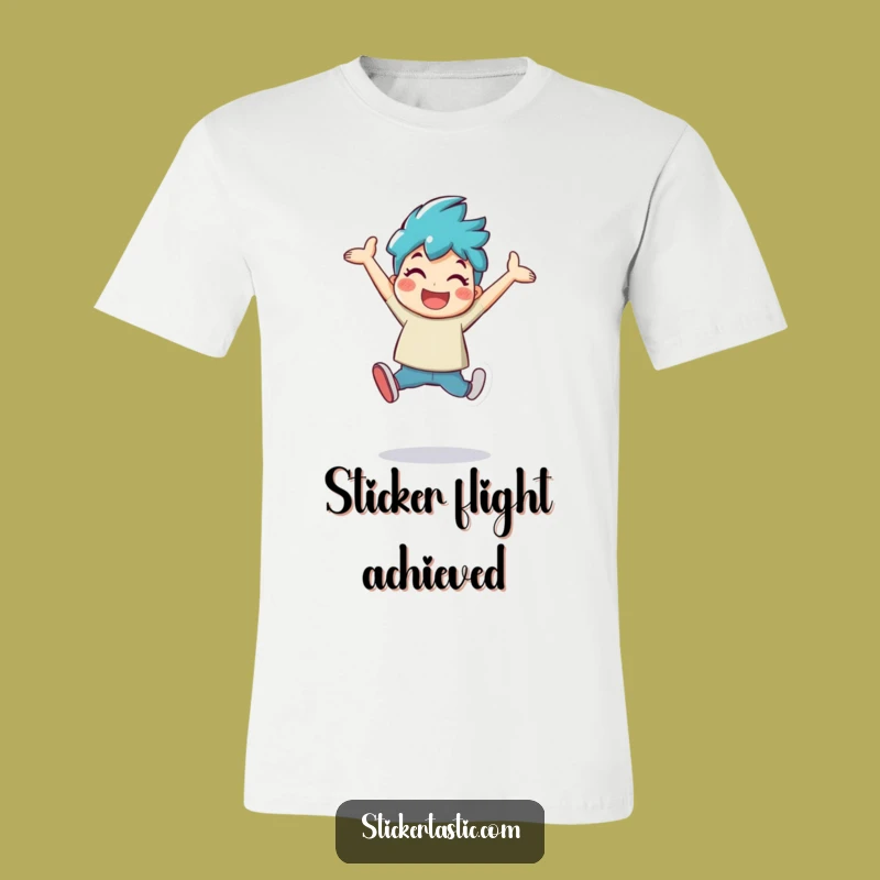Funny Sticker Celebration T-Shirt: Hilarious Gift for the Joyful