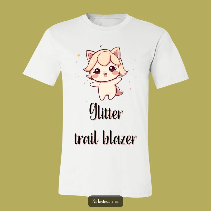 Funny Glitter Trail T-Shirt: Whimsical Fun Design, Ideal Funny Gift for Dreamers