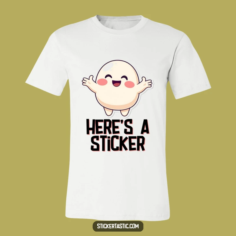 Funny Blob Sticker T-Shirt: Smiling Character Tee, Hilarious Gift!