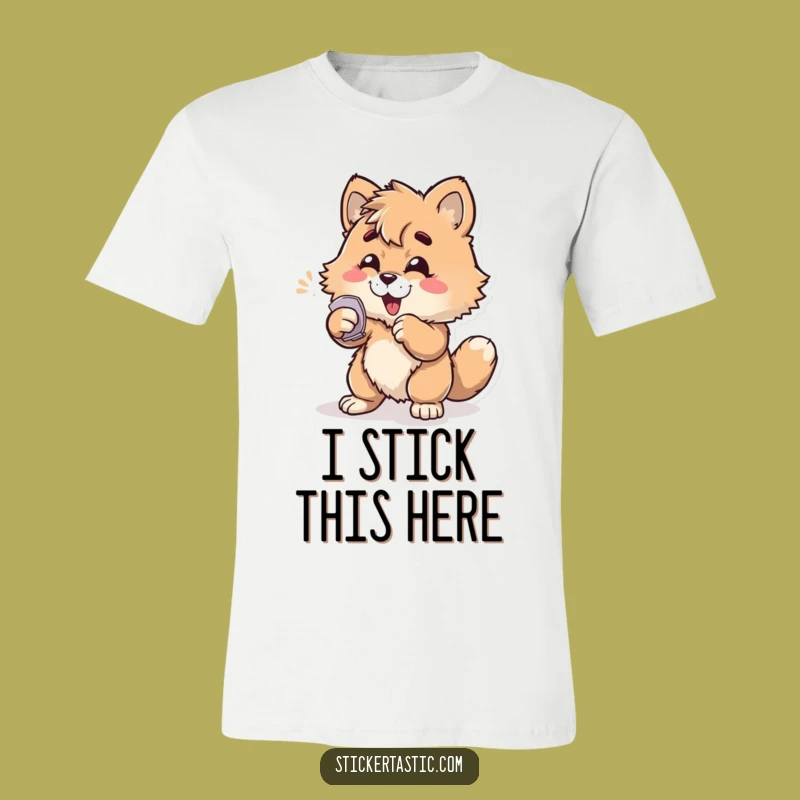 Funny Furry Sticker Slap T-Shirt: Hilarious Gift for Sticker Addicts