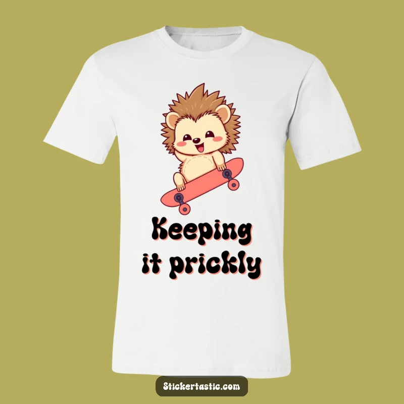 Funny Hedgehog Skateboard Tee: Extreme Upside Down Fun Gift