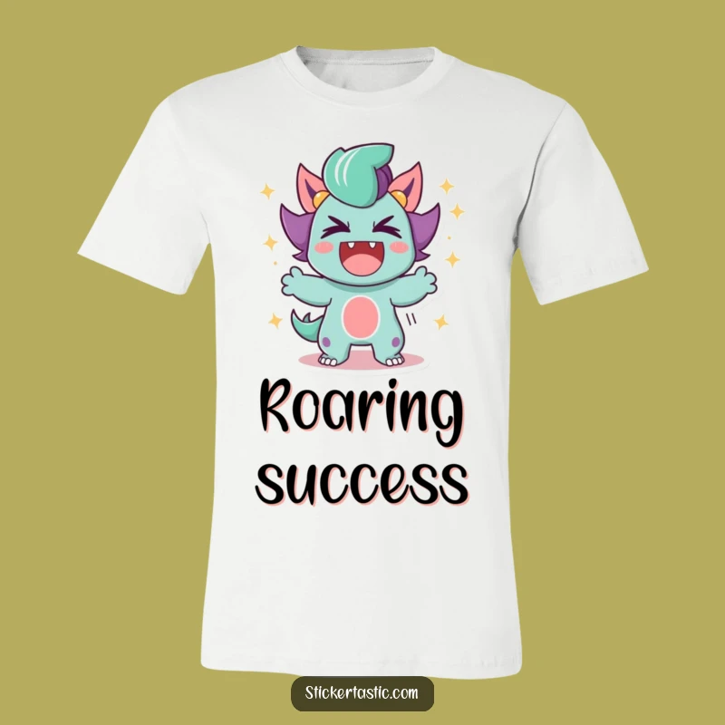 Funny Victory Roar T-Shirt: Sparkle Power Tee - Celebrate in Style!