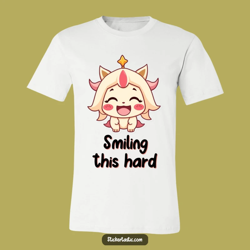 Funny Beaming Smile T-Shirt: Wear Your Happiness with this Hilarious Tee!