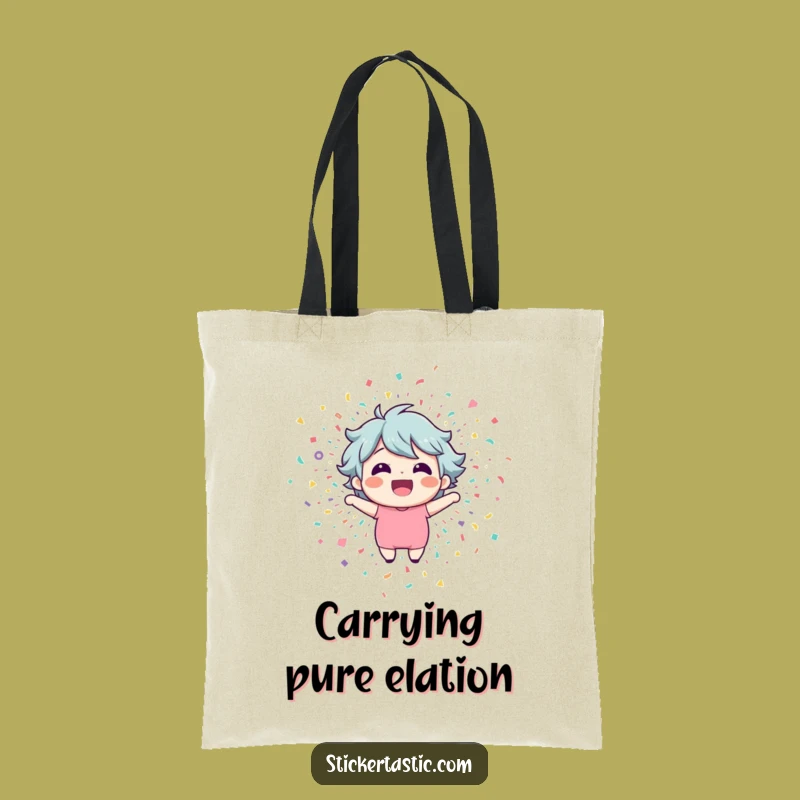 Funny Confetti Tote Bag: Happy Burst Style, Practical & Humorous Gift
