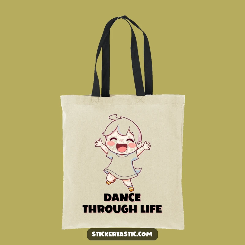 Funny Joyful Dancer Tote Bag: Energetic Style, Practical & Humorous Gift