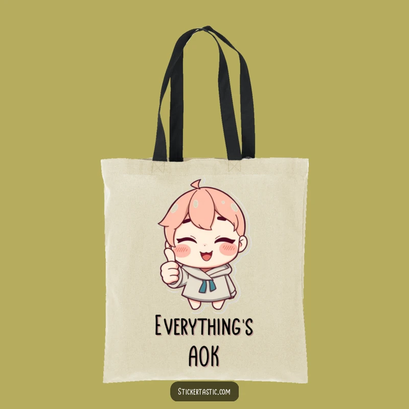 Funny Winking Sticker Carrier Tote Bag - Haul Your Style & Smiles - Funny Gift!