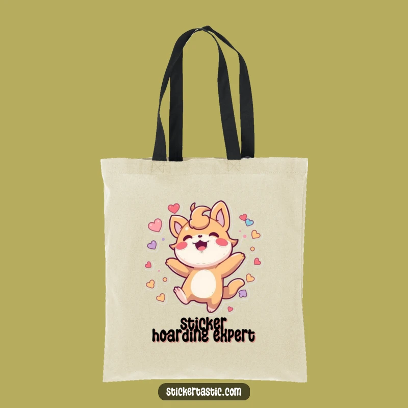 Funny Bouncing Sticker Creature Tote: Carry Your Fun with Adorable Style