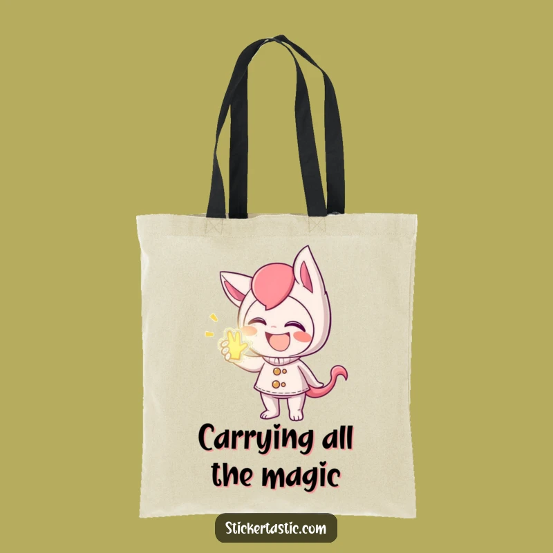 Funny Mischief Maker Sticker Tote Bag - Carry Your Laughs Anywhere!
