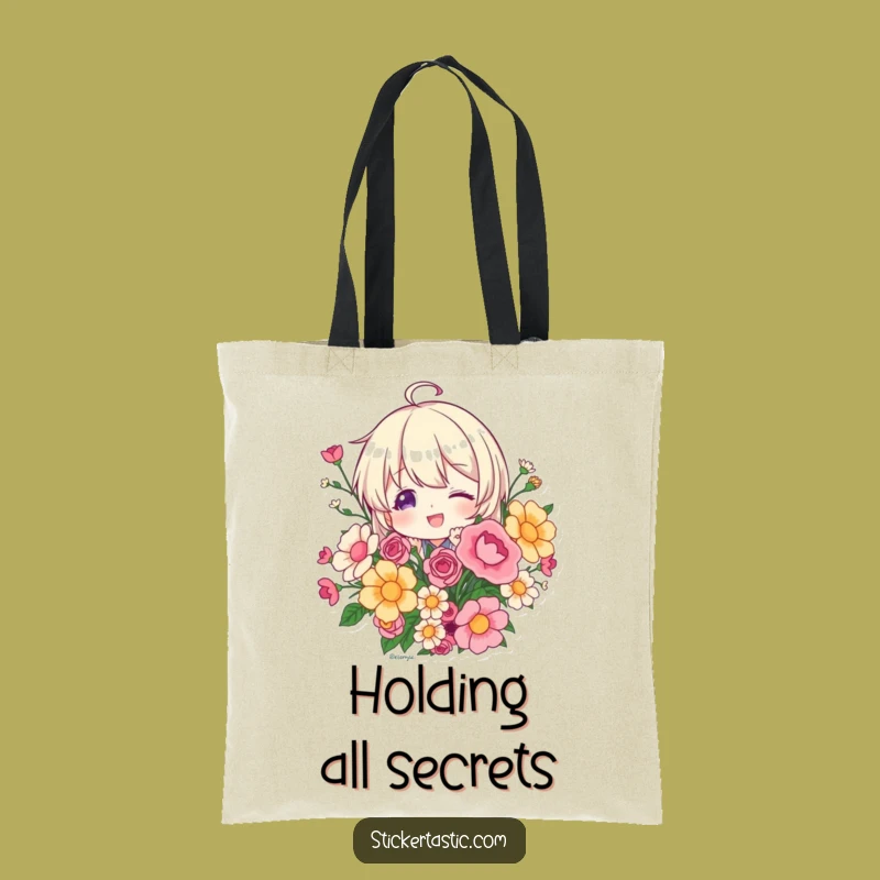 Funny Peeking Sticker Tote Bag: Carry Your Secrets with Style