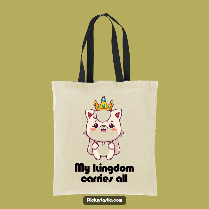 Funny Royal Sticker Tote Bag: Carry Your Kingdom in Style