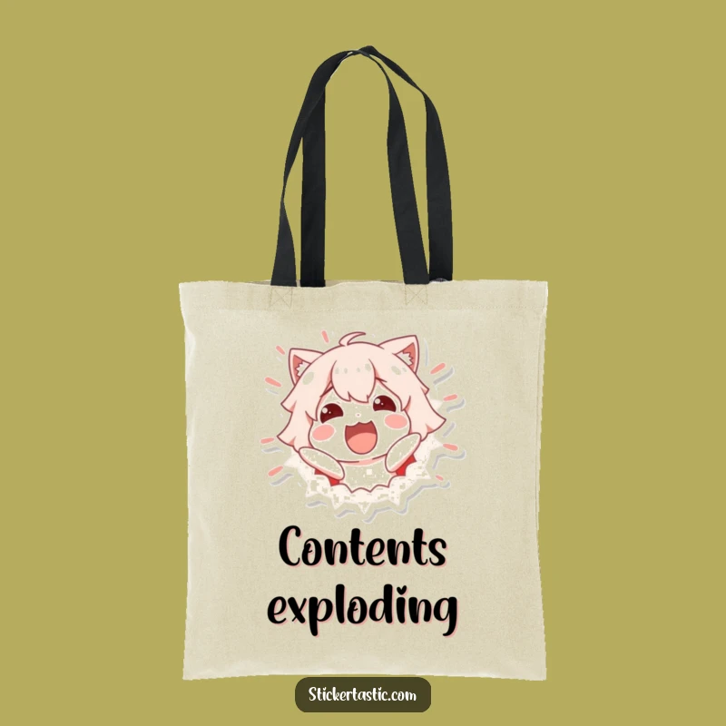 Funny Sticker Blast Tote Bag - Carry Your Excitement - Funny Gift!
