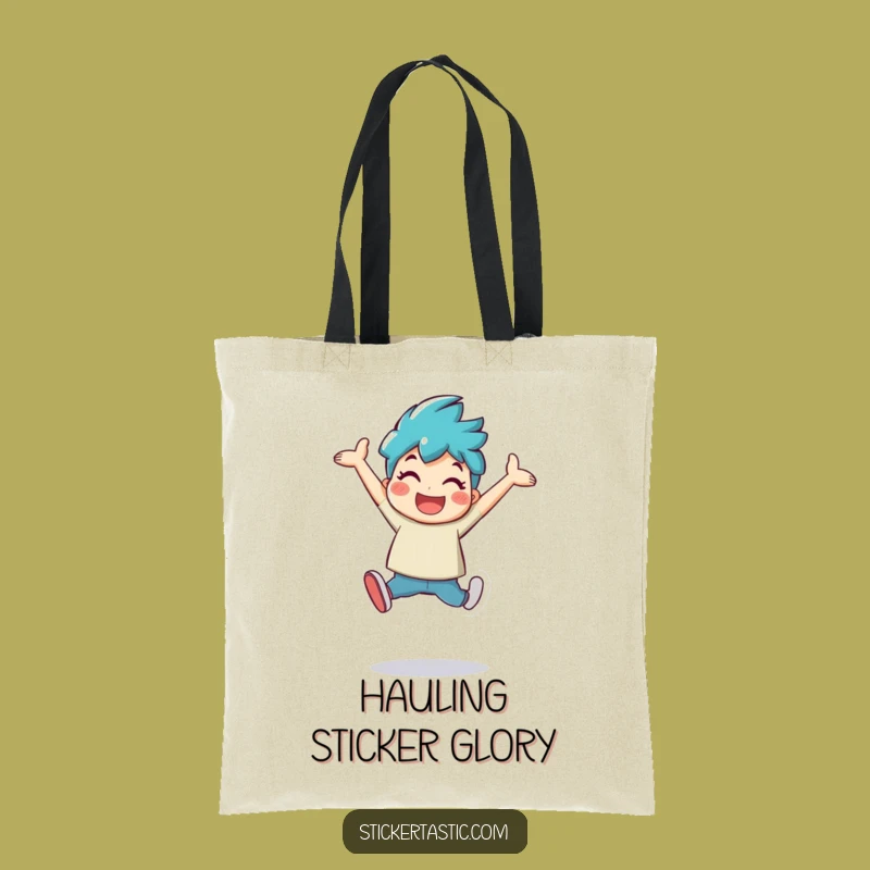 Funny Sticker Chase Tote Bag: Your Go-To Humorous Gift for Shoppers