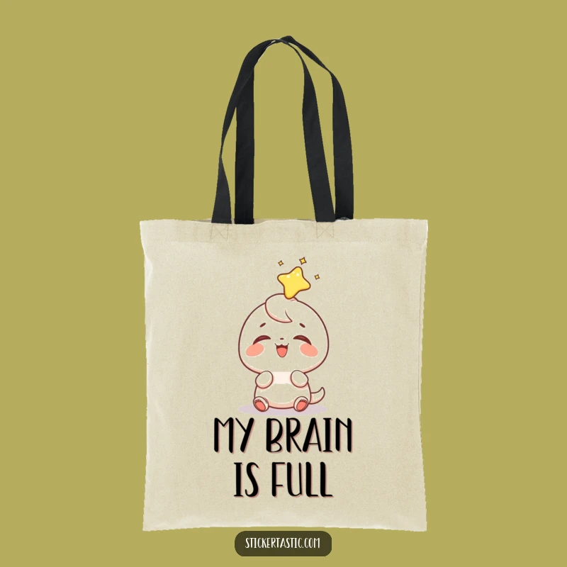 Funny Sticker Head Tote Bag: Carry Your Essentials with a Character's Sticker Joy, Perfect Funny Gift
