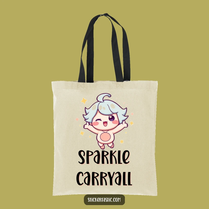 Funny Sparkle Character Tote Bag: Carry Your Joy, Perfect Funny Gift for Everyday Adventures
